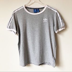 Adidas Three Stripe Trefoil Short Sleeve Shirt